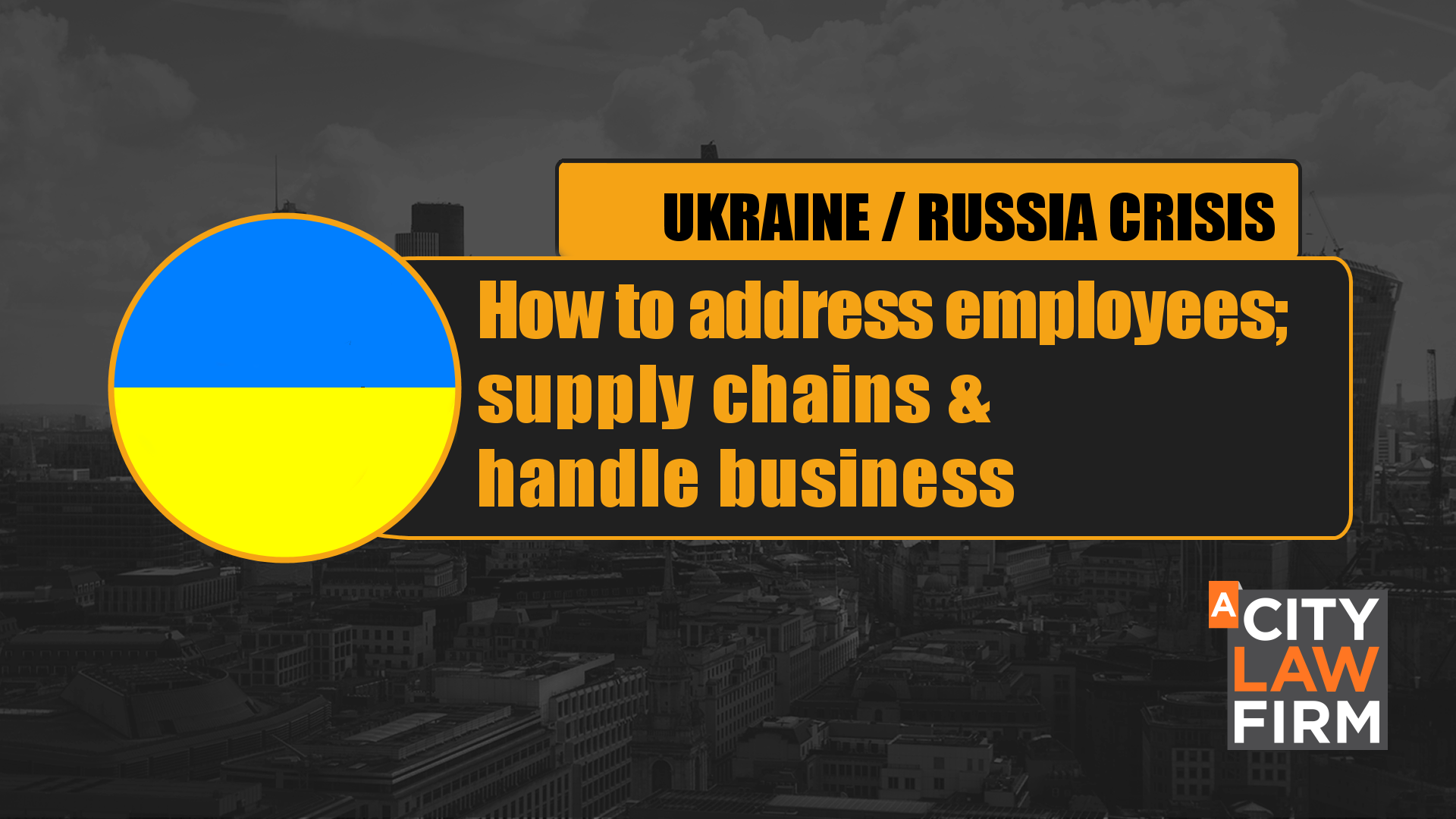 How to address employees; supply chains and handle business disruption due to the Ukraine/Russia crisis.